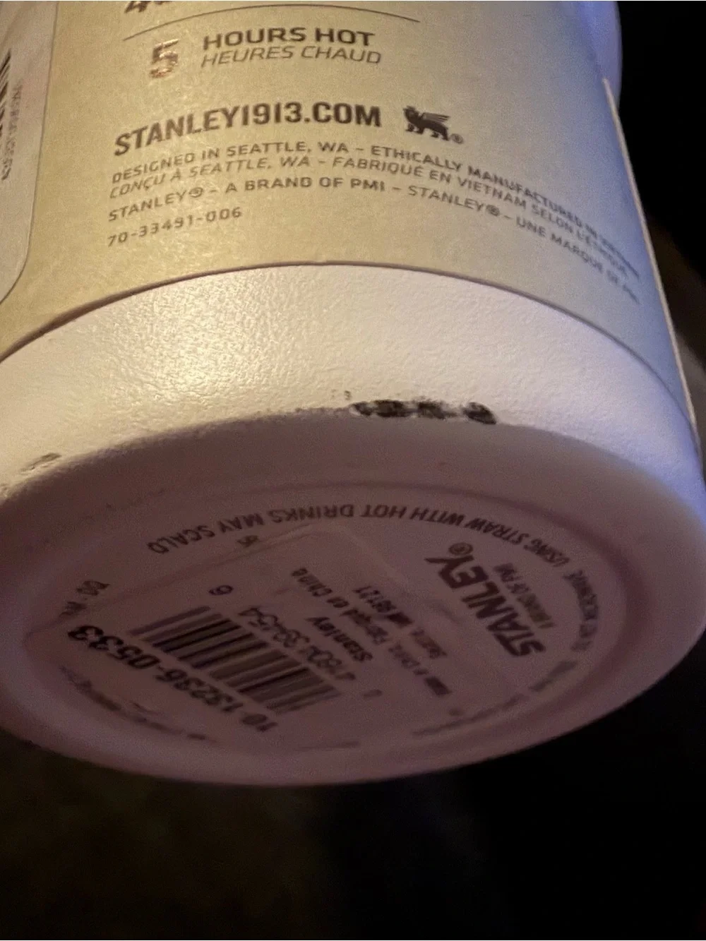 Stanley 30 oz Quencher H2.0 Flowstate Tumbler Frost White NEW No Straw See Flaw - Picture 10 of 10